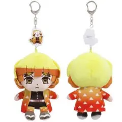 鬼滅の刃×ラスカル ぬいぐるみストラップ 我妻善逸　ラスカルコラボ