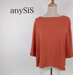 ★美品★エニシィス anySiS 7分袖ブラウス トップス 半袖