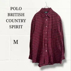 POLO BRITISH COUNTRY SPIRIT チェックシャツ M 赤のサムネイル