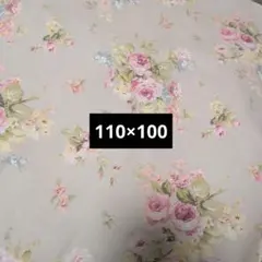 YUWA 薔薇柄生地　花柄　ライトグレージュ　パッチワーク