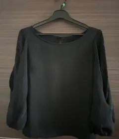 プロポーションボディドレッシング　袖レース　ブラウス　七分袖