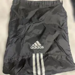 adidas 黒 3本ライン バッグ　ナップサックケース