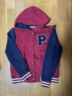 週末セール　ピンクラテ　パーカー　 ネイビー✖️レッド　150 XS