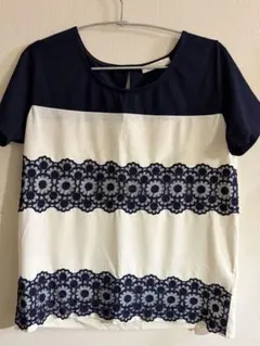 chocol raffine robe レース切替 半袖Tシャツのサムネイル