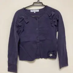 美品 タルティーヌエショコラ カーディガン120 紫 リボン