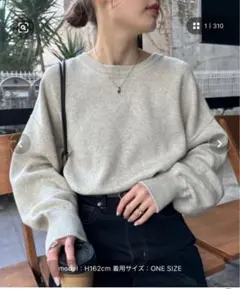 チャオパニックティピー　スウェットライクボリュームスリーブニット