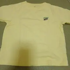 GUKIDSホットドッグ刺繍イエロー半袖Tシャツ