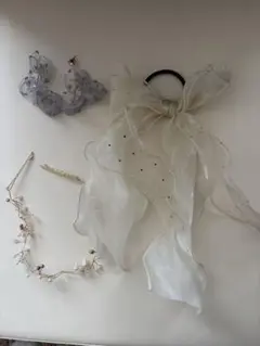 結婚式 お呼ばれ 二次会 同窓会 ヘアアクセサリー ピアス セット