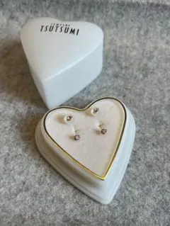 JEWELRY TSUTSUMI K10ピンクゴールド　一粒ダイヤモンド　ピアス