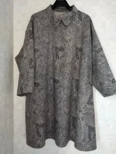 ペイズリー柄 チュニック 　秋物　Ａライン　ML、Ｌサイズ