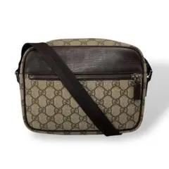 GUCCI GGスプリーム カメラバッグ ショルダーバッグ ベージュ E36
