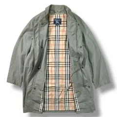 Burberrys' 90's ステンカラーコート カーキ Ｌ ノバチェック