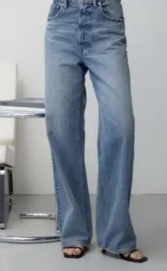 AZULbyMOUSSY ハイウェストワイドデニム