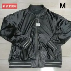 [新品]16800円 COMME CA ISM フェイクレザーブルゾン 黒 M
