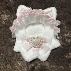 ぬい服 ちびぐるみ ねこ 10～12cm ピンク 推し活 ぬい活 ツイードのサムネイル