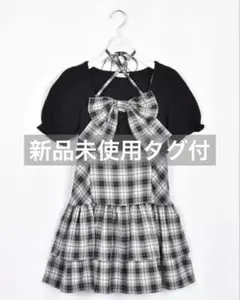 evelyn エブリン リボンカーデセットワンピース ブラック - メルカリ