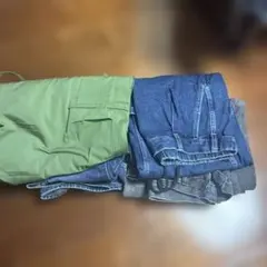 GUのパンツセット　カーゴパンツ　デニム　ブラックデニム