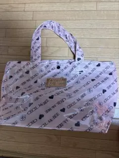 CECIL McBEE ロゴプリント トートバッグ