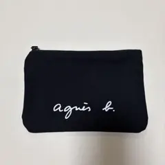 agnis b. 黒いキャンバスポーチ