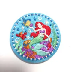 アリエル 刺繍缶バッジ