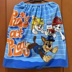パウパトロール　ブルー　スイムタオル　巻きタオル　ラップタオル　60cm