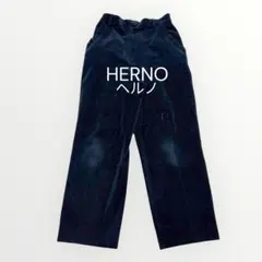 HERNO イタリア製 コーデュロイパンツ ネイビー 太畝 ワイド 秋冬