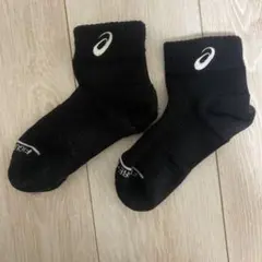 ASICS ブラック ショートソックス