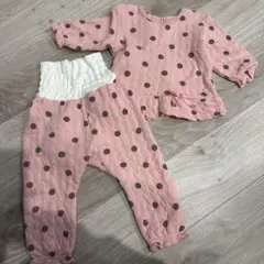 水玉模様 ベビーパジャマ 95cm以下