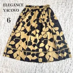 Elegance Jacopo 花總柄 喇叭裙 裾梯子蕾絲 6 棉