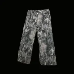 迷彩 ワイドレッグデニム y2k カモ柄