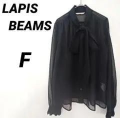 LAPIS BEAMS ラピスビームス ドットボウタイシアーシャツ ブラウスのサムネイル