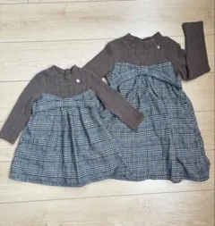 petit main チュニックワンピ 80 110姉妹セット