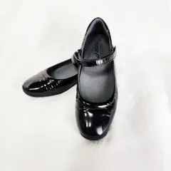 【美品】アシックス エナメル パンプス 23.5 黒のサムネイル