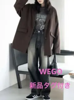 新品タグ付WEGOボクシーテーラードジャケット・ブラウン系Sサイズ