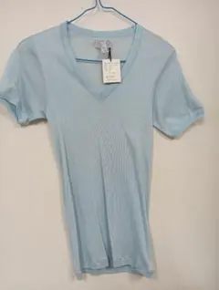 Ermenegildo Zegna Vネック Tシャツ ライトブルー