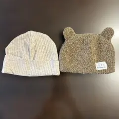 H&M オーガニックコットン帽子とクマ耳帽子セット