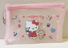 【新品】ハローキティ シースルーポーチ ピンク