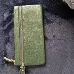 ダークグリーン レザー 長財布
