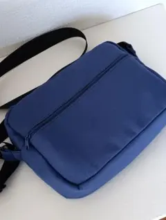 ハンドメイド　ショルダーバッグ　ネイビー