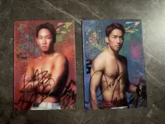 朝倉未来　朝倉海選手 サイン入りトレーディングカード 2枚セット