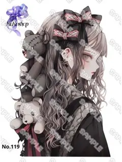 kokoshop オリジナル　人物ステッカーNo.119