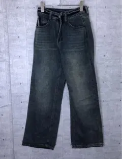 SURFER&DINNER 平成レトロ サーフギャル古着 フリンジ ワイドデニム