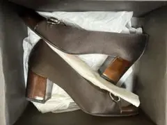 GUCCI ブラウン ビンテージフラットシューズ