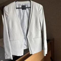 minat様　INDIVI ツイード アイボリー ノーカラージャケット minat様 INDIVI ツイード アイボリー ノーカラージャケット