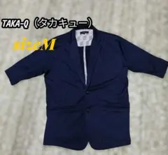 TAKA-Qタカキュー「SLIM FIT」サイズMネイビー テーラードジャケットのサムネイル