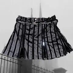 y2k ミニスカート ストライプ