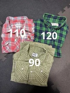 チェック柄シャツ3枚セット