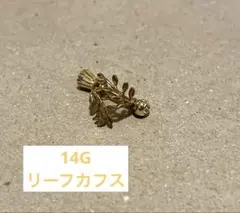 【MEDI STORE】 リーフモチーフカフス型ボディピアス 14Gのサムネイル