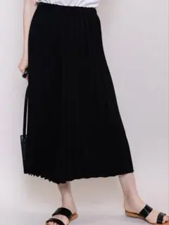 【美品】ELVENCE DEUX JZプリーツスカーチョMサイズBLACK
