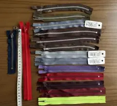 ファスナー　廃番品含む各種　15本　新古品まとめ売り